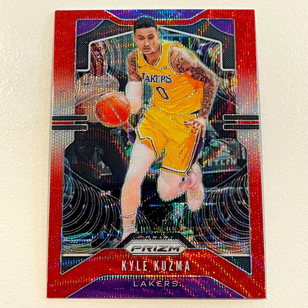2019-20 KYLE KUZMA LAKERS Red Wave Prizm Basketball Card #130